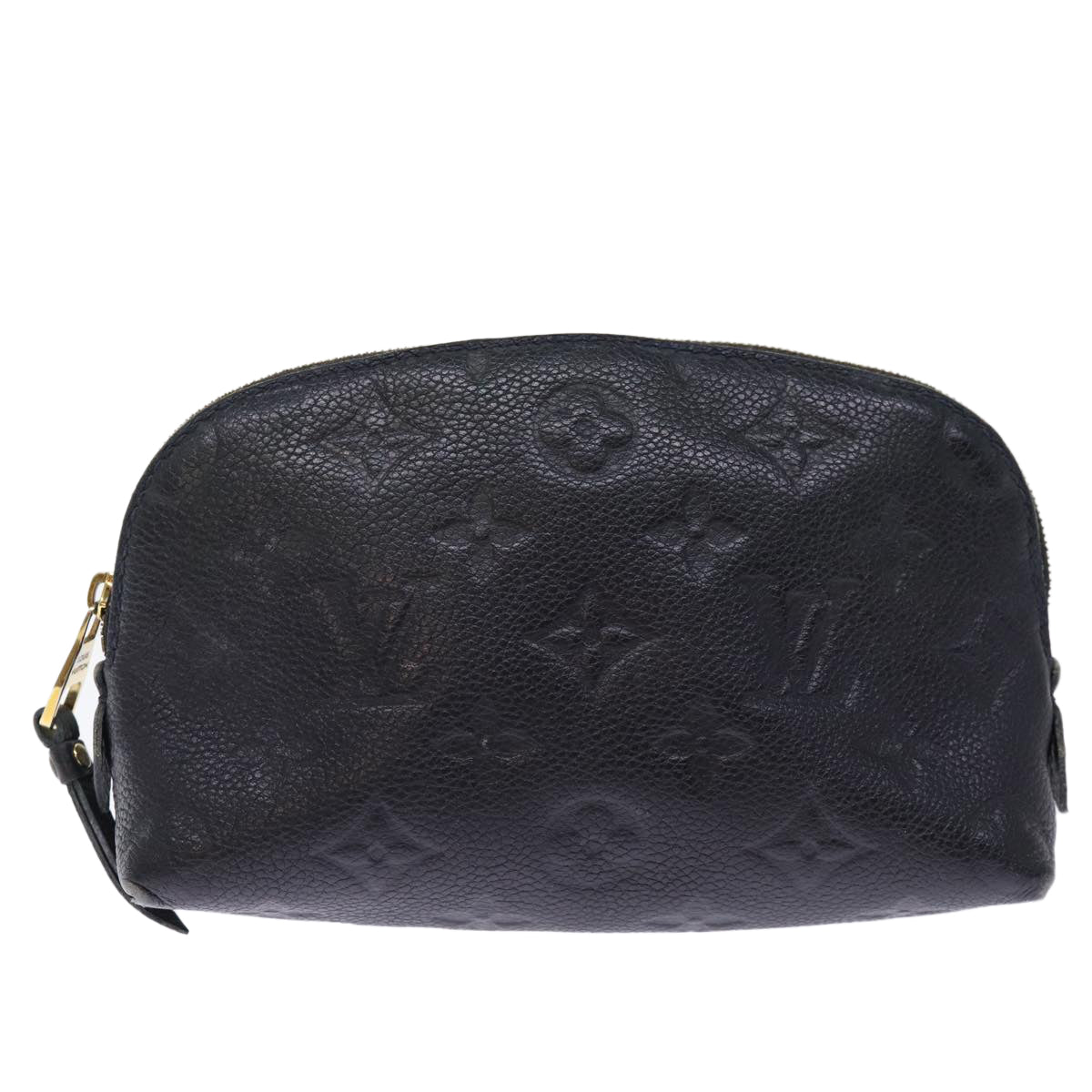 LOUIS VUITTON Empreinte Pochette Cosmetic PM Pouch Navy M69413 LV Auth 75459