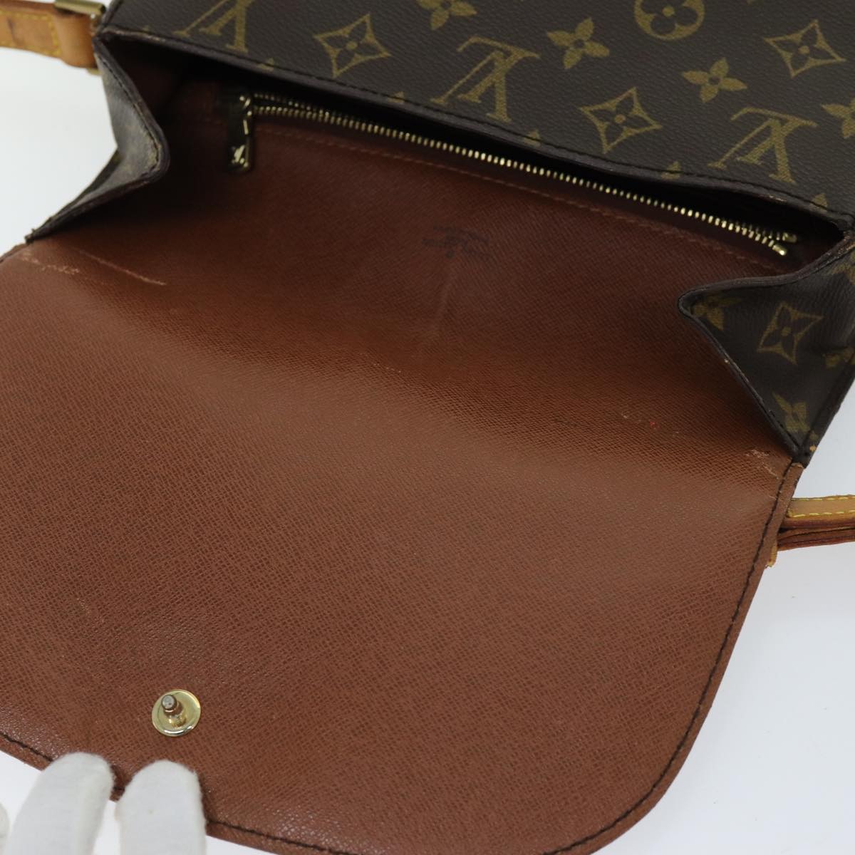 LOUIS VUITTON Monogram Saint Cloud GM Shoulder Bag M51242 LV Auth 75472