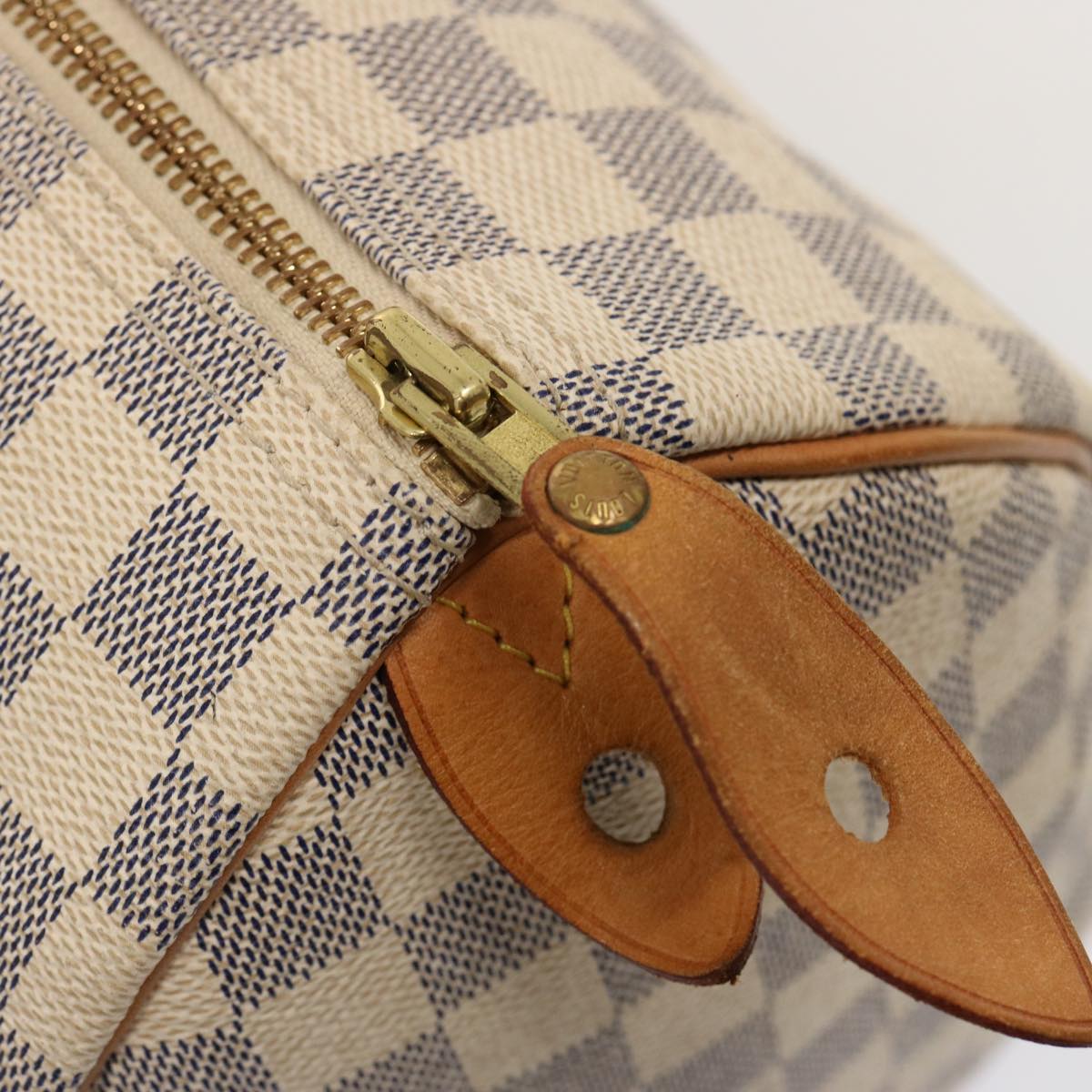 LOUIS VUITTON Damier Azur Speedy 30 Hand Bag N41533 LV Auth 75484