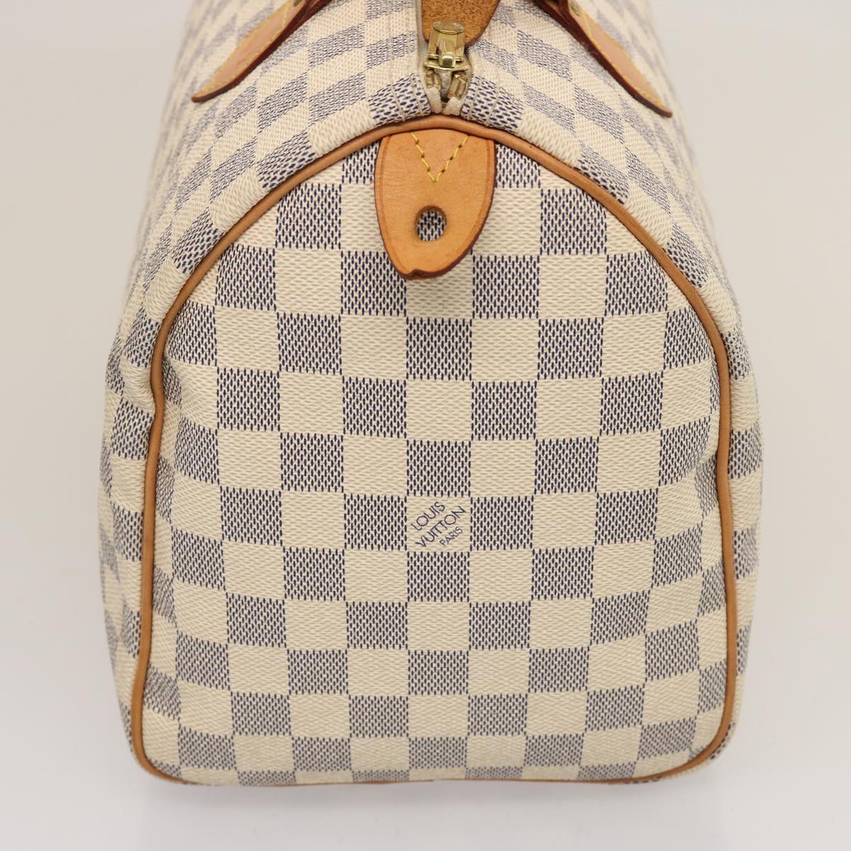 LOUIS VUITTON Damier Azur Speedy 30 Hand Bag N41533 LV Auth 75484