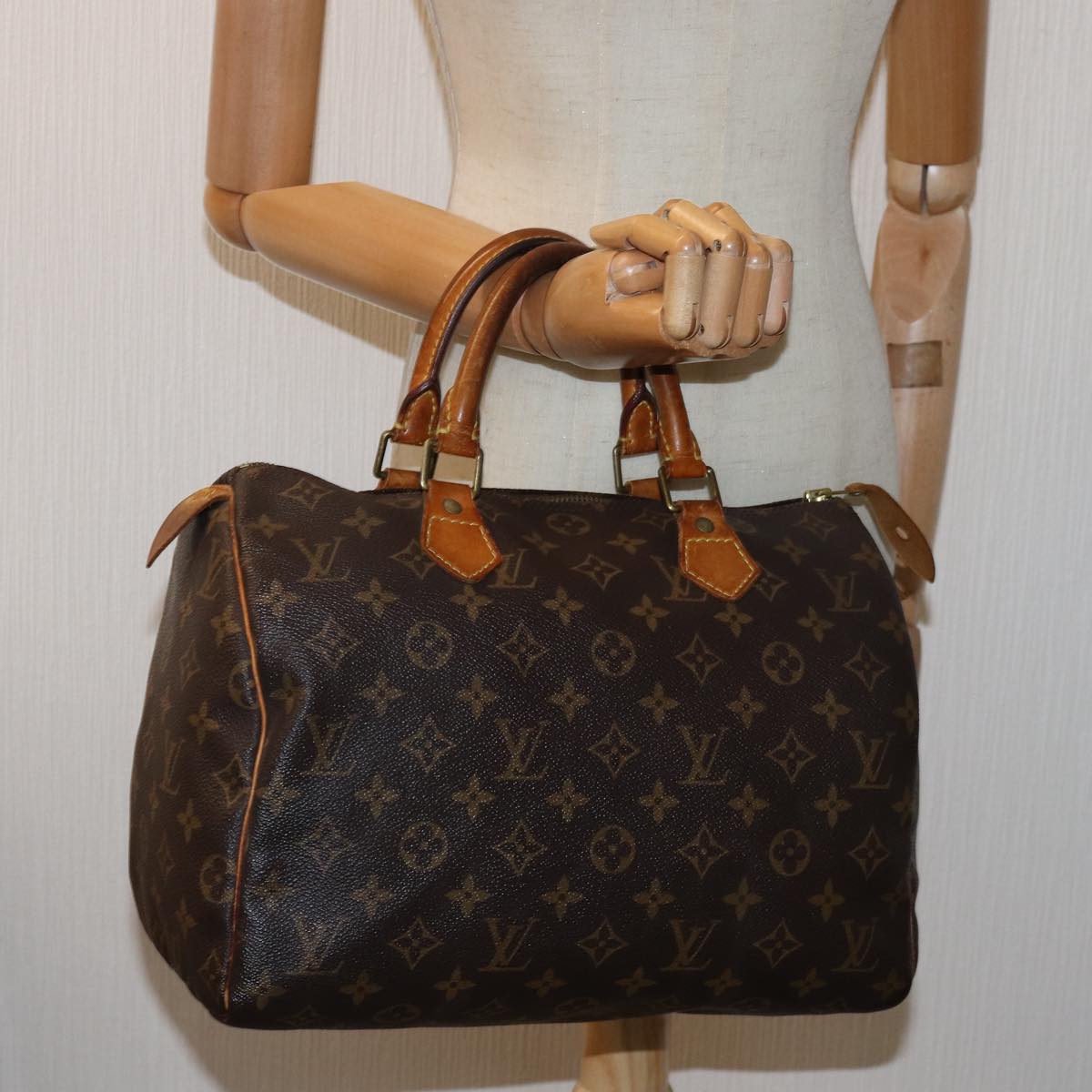 LOUIS VUITTON Monogram Speedy 30 Hand Bag M41526 LV Auth 75485