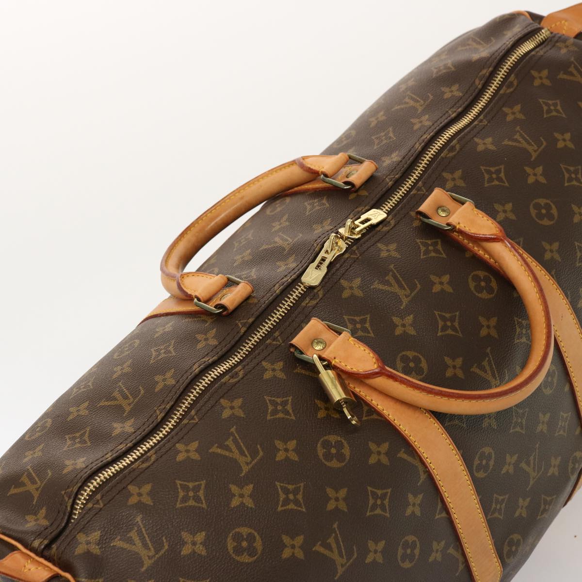 LOUIS VUITTON Monogram Keepall 55 Boston Bag M41424 LV Auth 75490