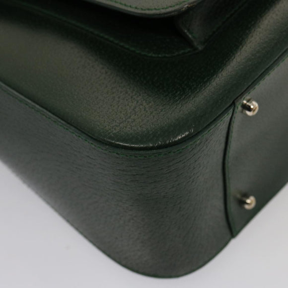 GUCCI Hand Bag Leather Green 000 2058 0307 Auth 75505