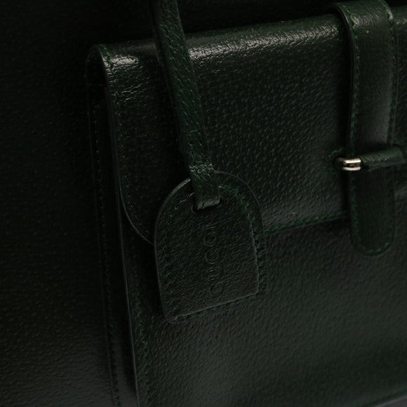GUCCI Hand Bag Leather Green 000 2058 0307 Auth 75505