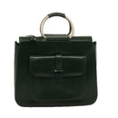 GUCCI Hand Bag Leather Green 000 2058 0307 Auth 75505-1