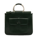 GUCCI Hand Bag Leather Green 000 2058 0307 Auth 75505-13