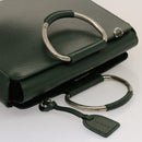 GUCCI Hand Bag Leather Green 000 2058 0307 Auth 75505-6