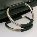 GUCCI Hand Bag Leather Green 000 2058 0307 Auth 75505-7
