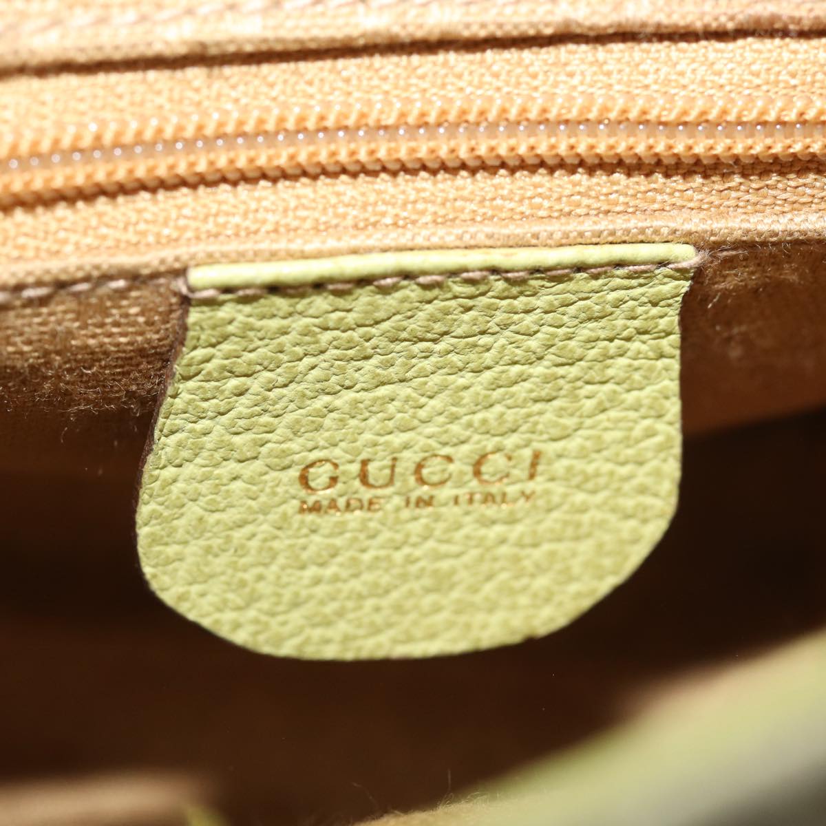 GUCCI Bamboo Hand Bag Suede 2way Green 007 2214 0238 Auth 75507