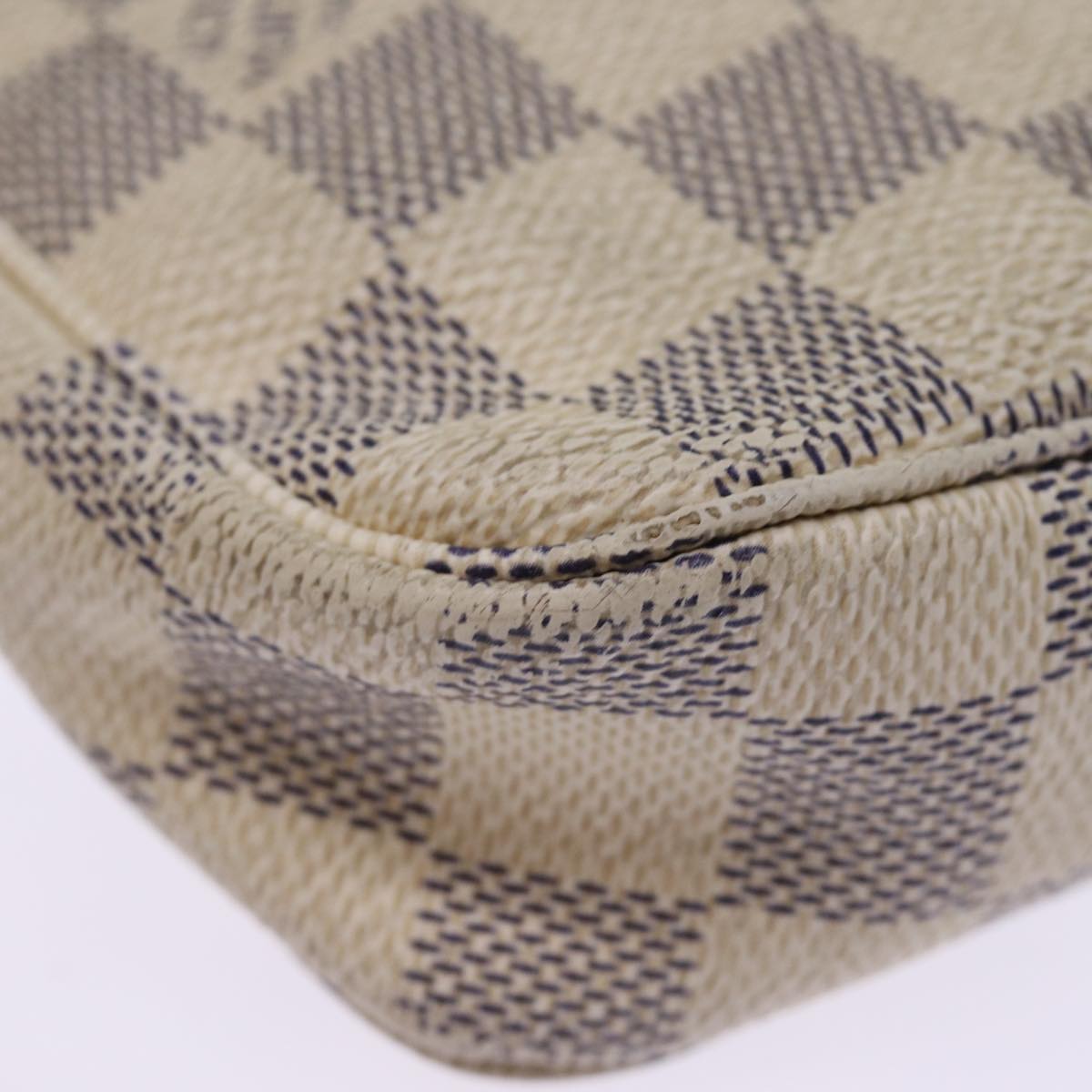 LOUIS VUITTON Damier Azur Pochette Accessoires Pouch N51986 LV Auth 75513