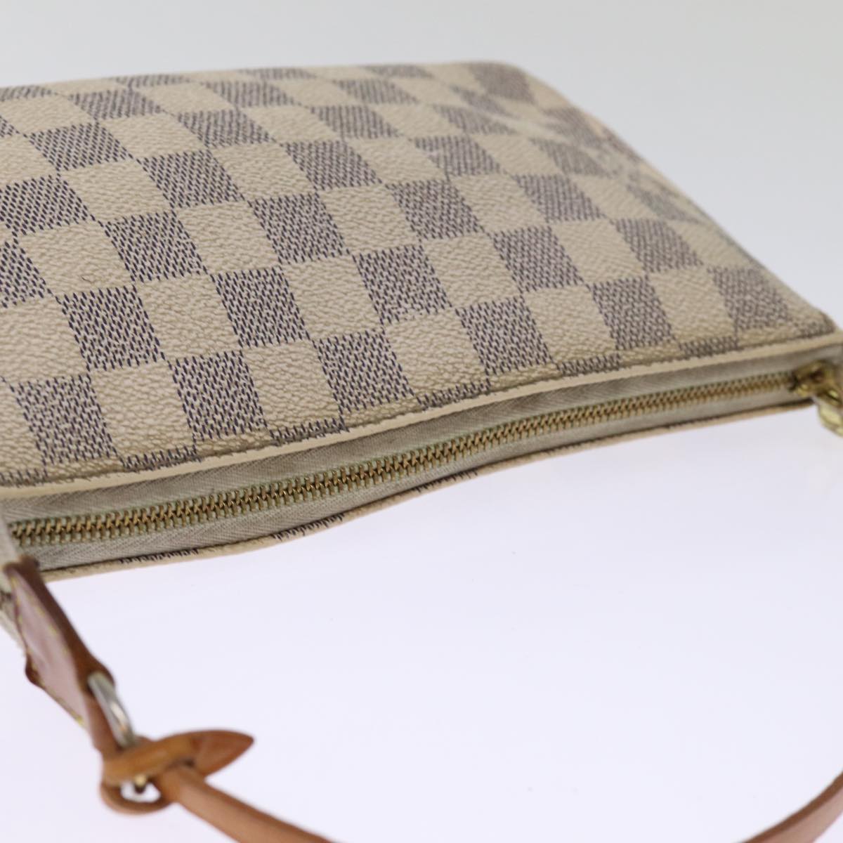 LOUIS VUITTON Damier Azur Pochette Accessoires Pouch N51986 LV Auth 75513