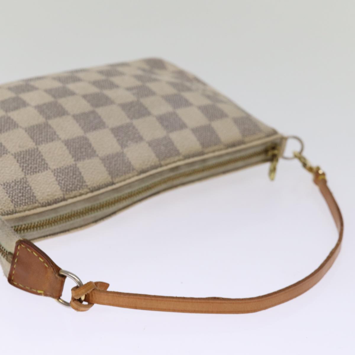 LOUIS VUITTON Damier Azur Pochette Accessoires Pouch N51986 LV Auth 75513