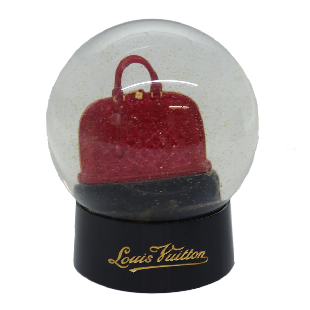 LOUIS VUITTON Snow Globe Alma VIP Limited Clear Red LV Auth 75530