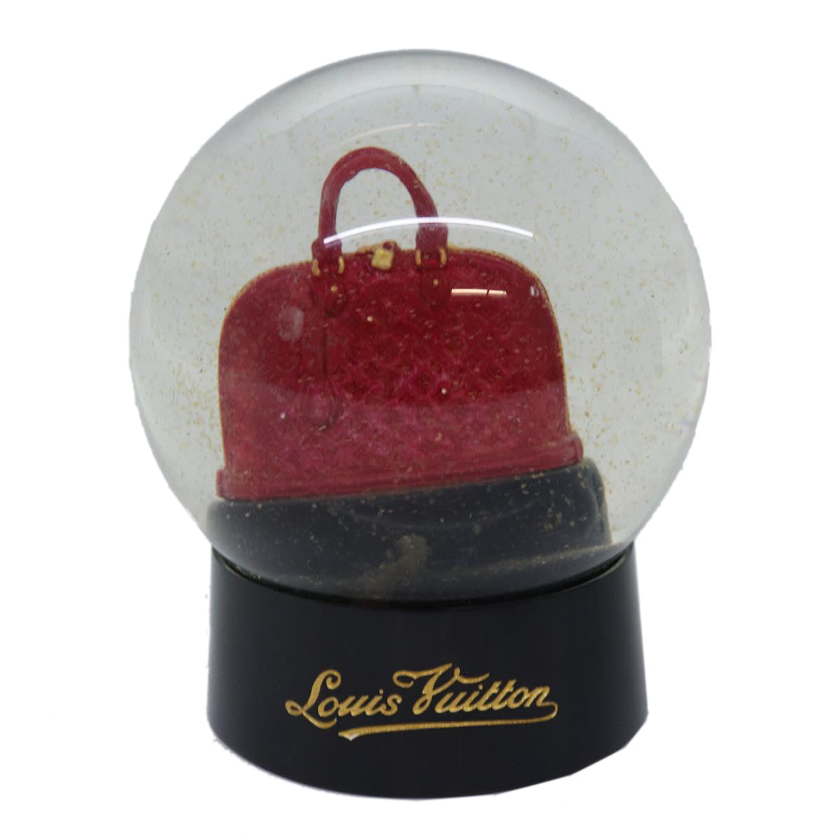 LOUIS VUITTON Snow Globe Alma VIP Limited Clear Red LV Auth 75530