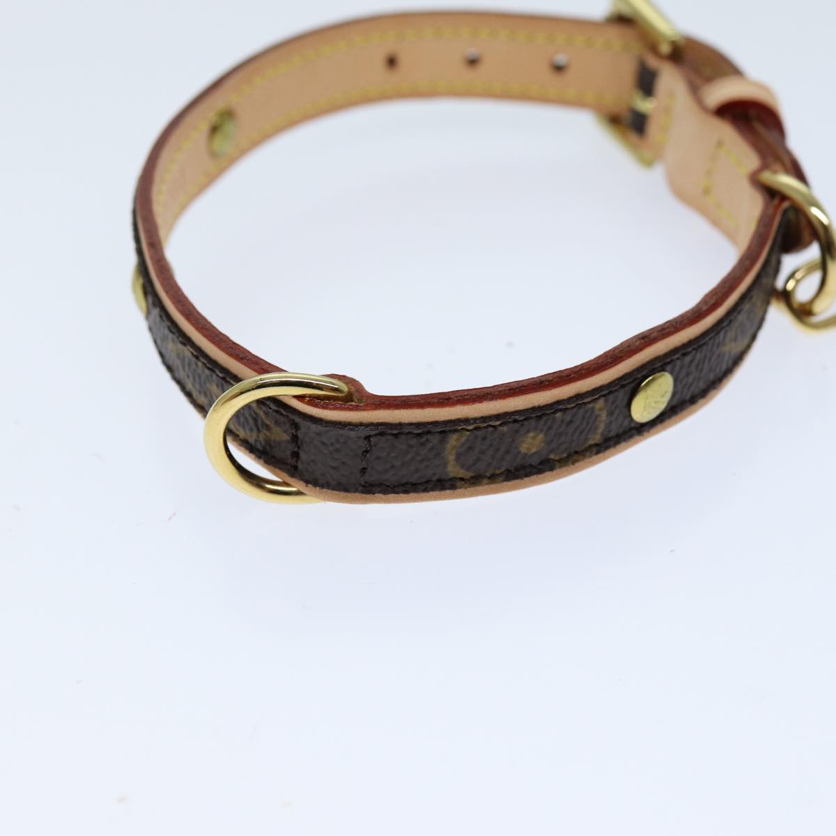 LOUIS VUITTON Monogram Collar Dog Collar Dog Leash LV Auth 75532