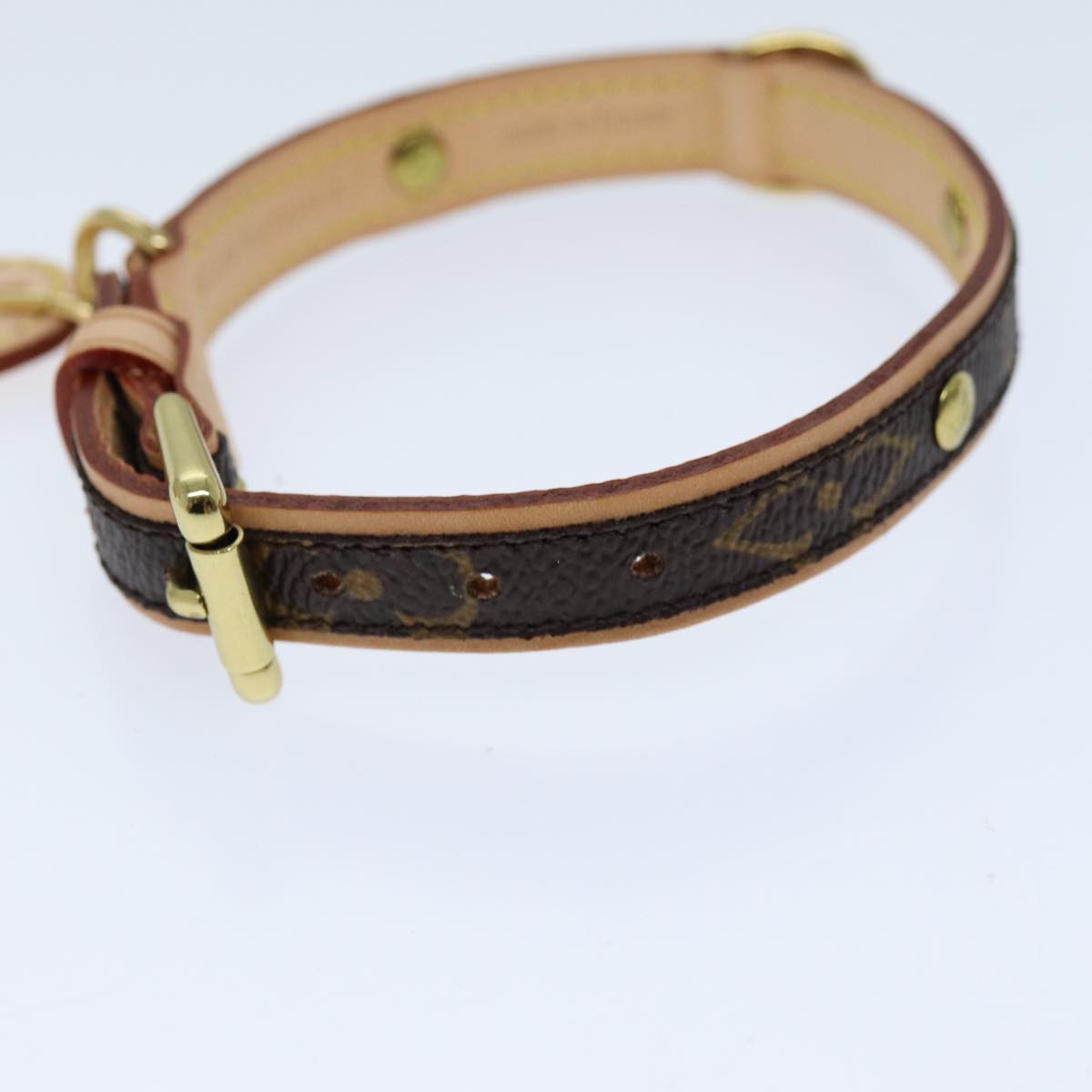 LOUIS VUITTON Monogram Collar Dog Collar Dog Leash LV Auth 75532