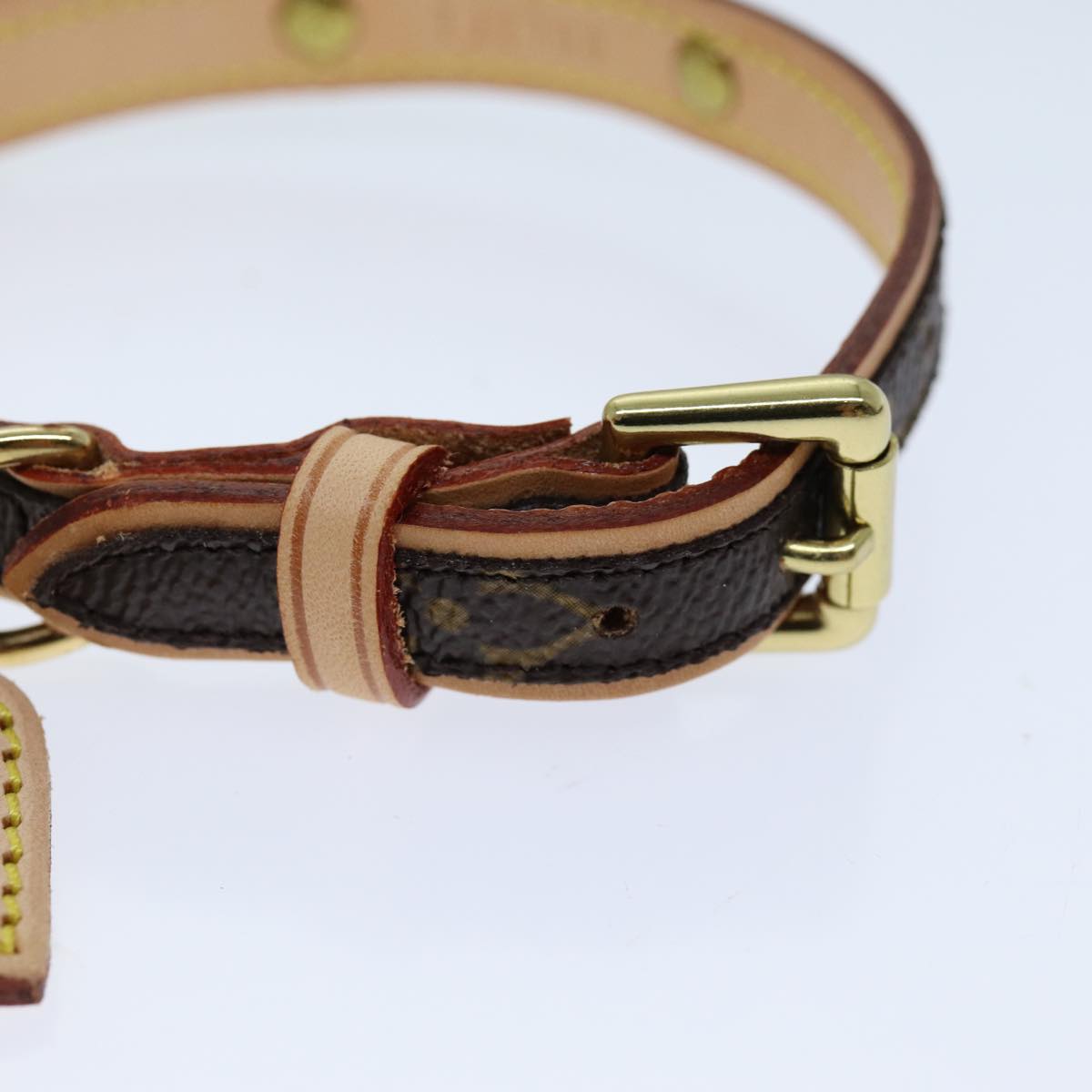 LOUIS VUITTON Monogram Collar Dog Collar Dog Leash LV Auth 75532