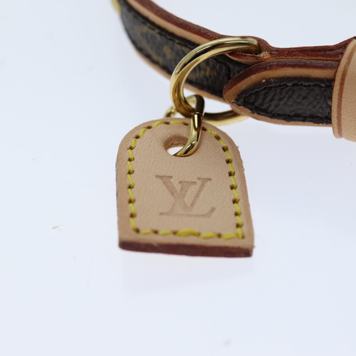 LOUIS VUITTON Monogram Collar Dog Collar Dog Leash LV Auth 75532