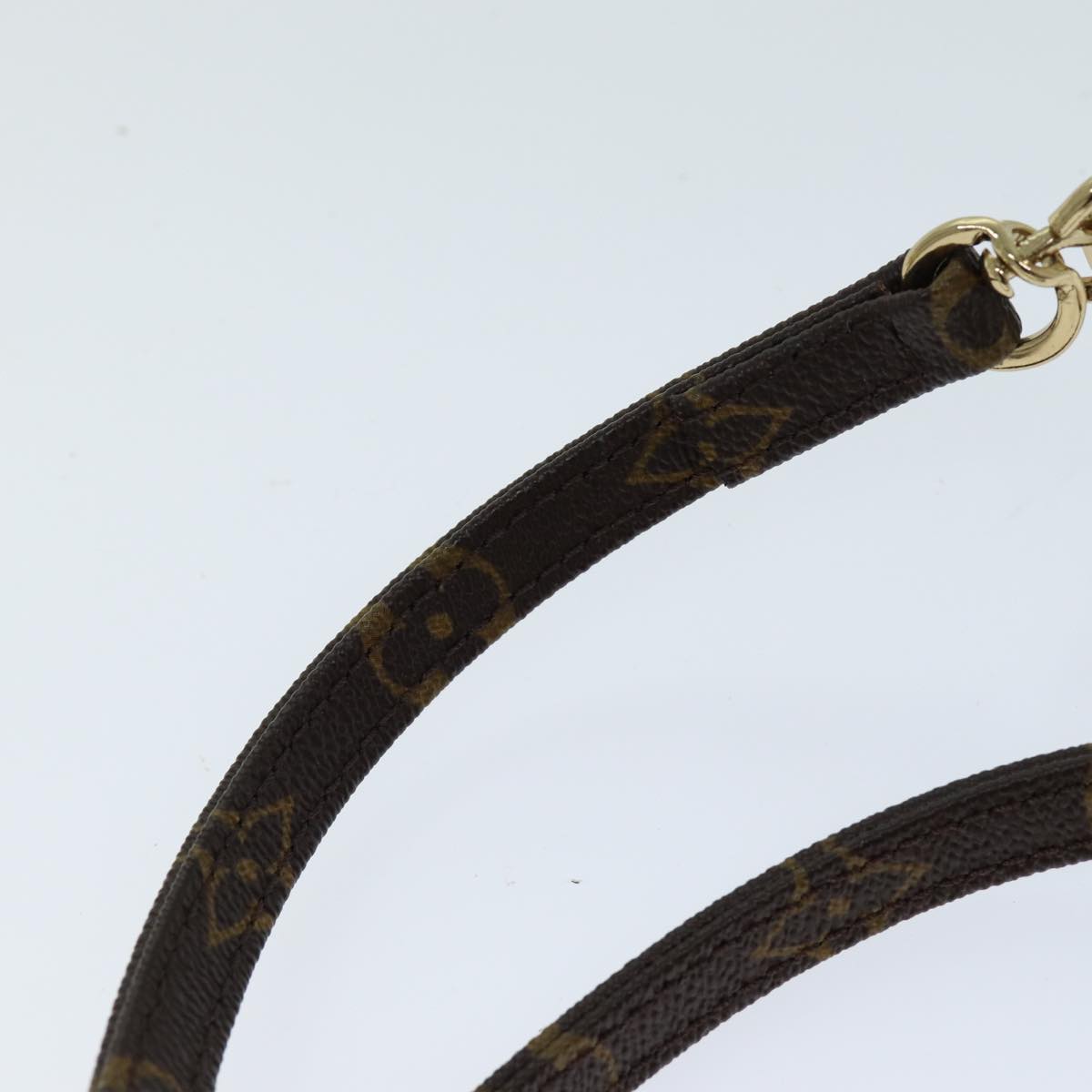 LOUIS VUITTON Monogram Less Baxter MM Dog Leash M58056 LV Auth 75533