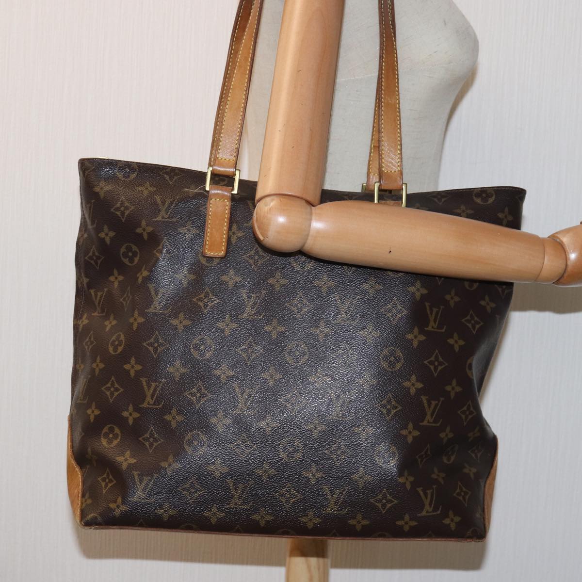 LOUIS VUITTON Monogram Cabas Mezzo Tote Bag M51151 LV Auth 75547