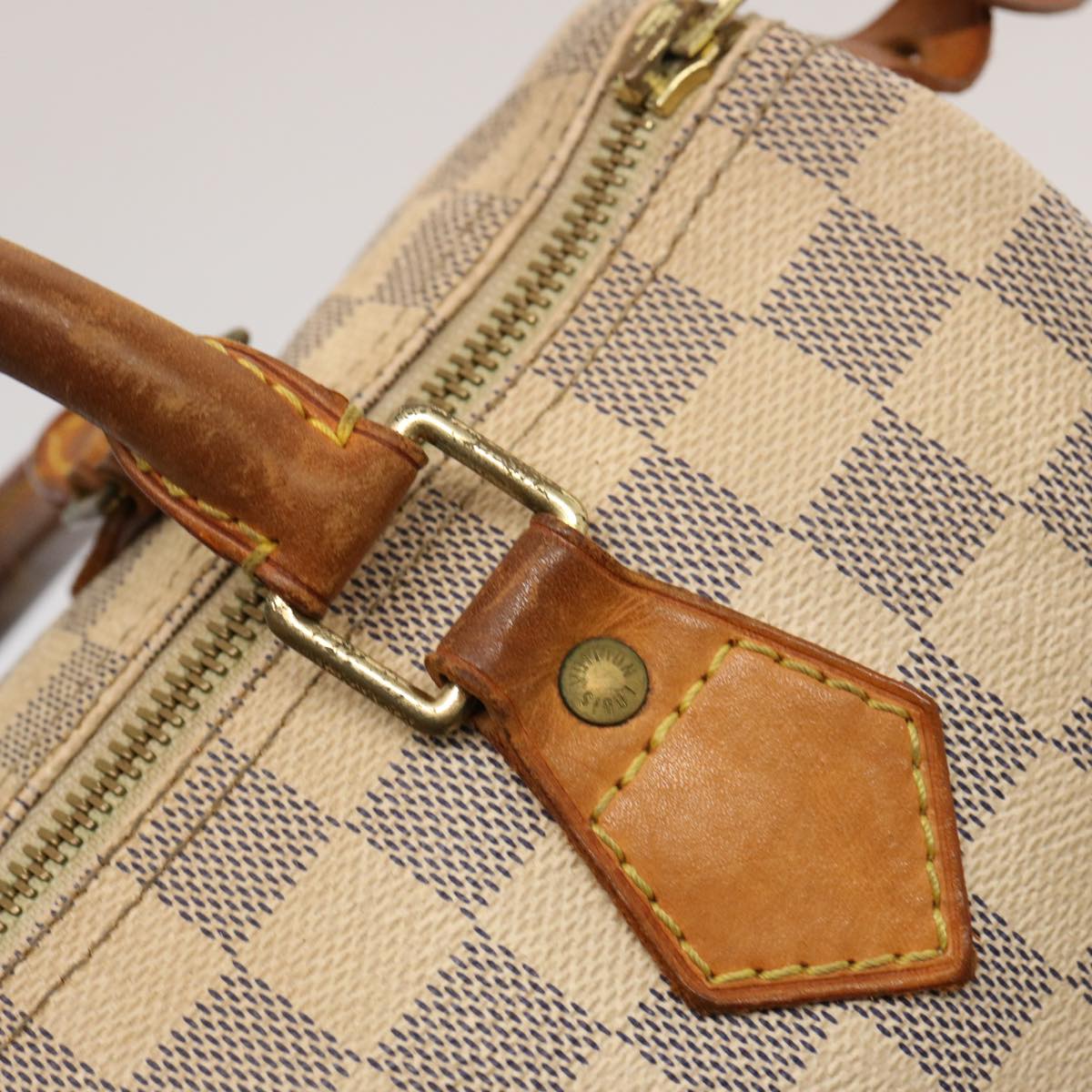 LOUIS VUITTON Damier Azur Speedy 25 Hand Bag N41534 LV Auth 75553