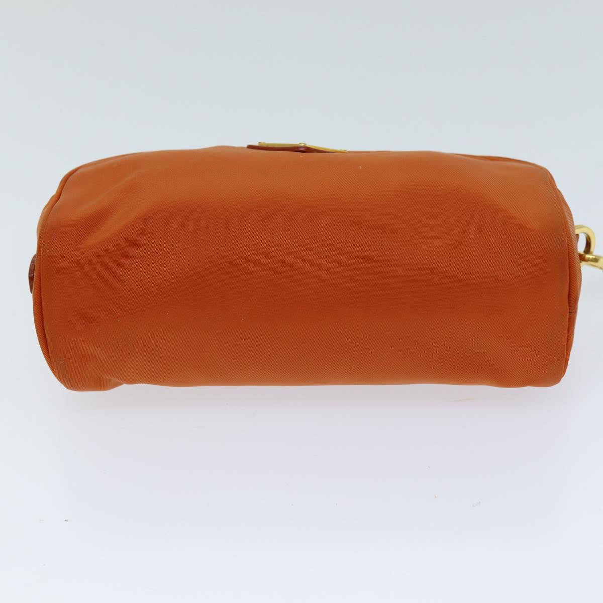 PRADA Pouch Nylon Orange Auth 75571