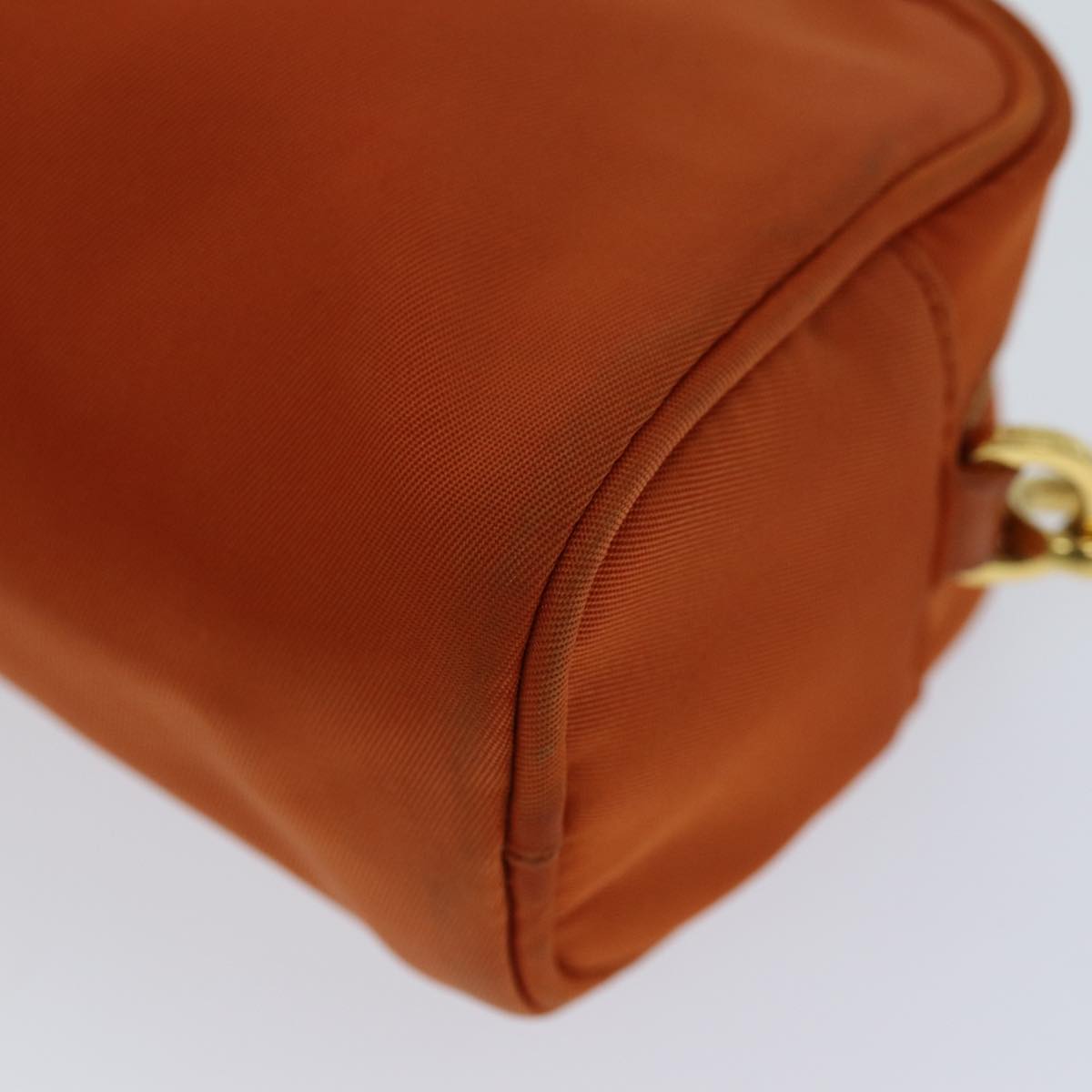 PRADA Pouch Nylon Orange Auth 75571