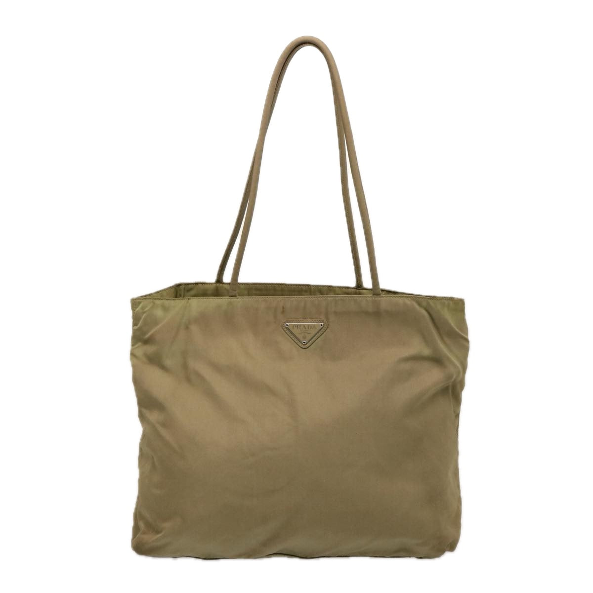 PRADA Tote Bag Nylon Khaki Auth 75583