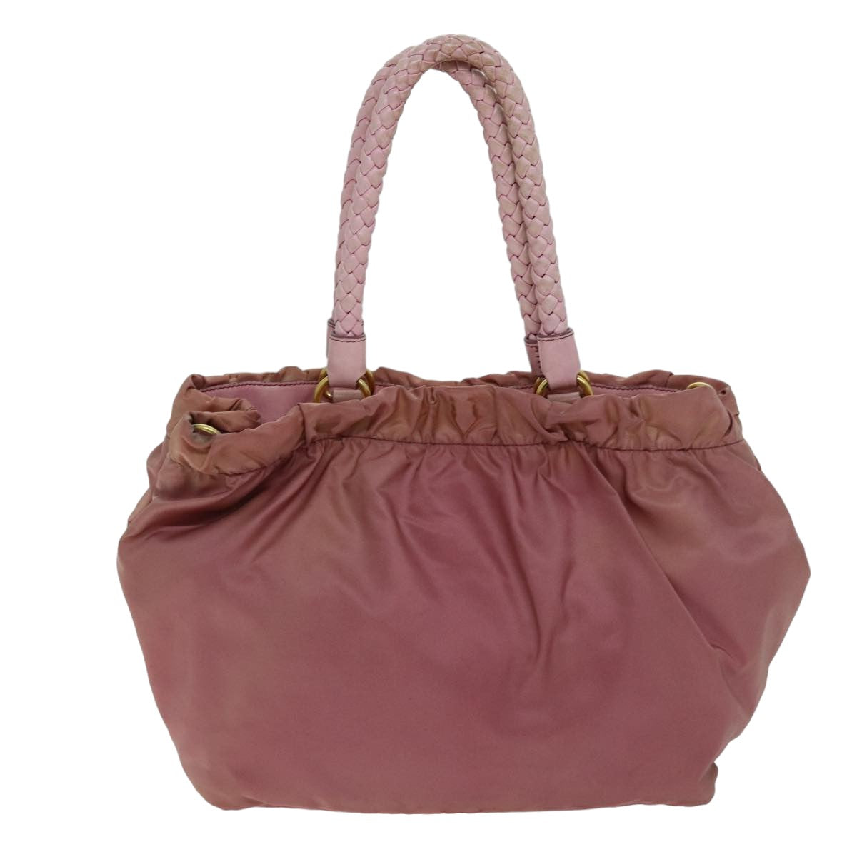 PRADA Hand Bag Nylon 2way Pink Auth 75584 - 0