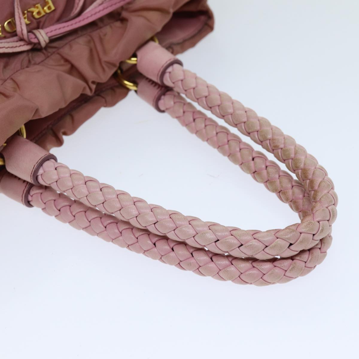 PRADA Hand Bag Nylon 2way Pink Auth 75584
