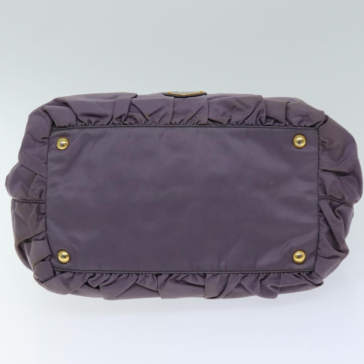 PRADA Hand Bag Nylon Purple Auth 75585