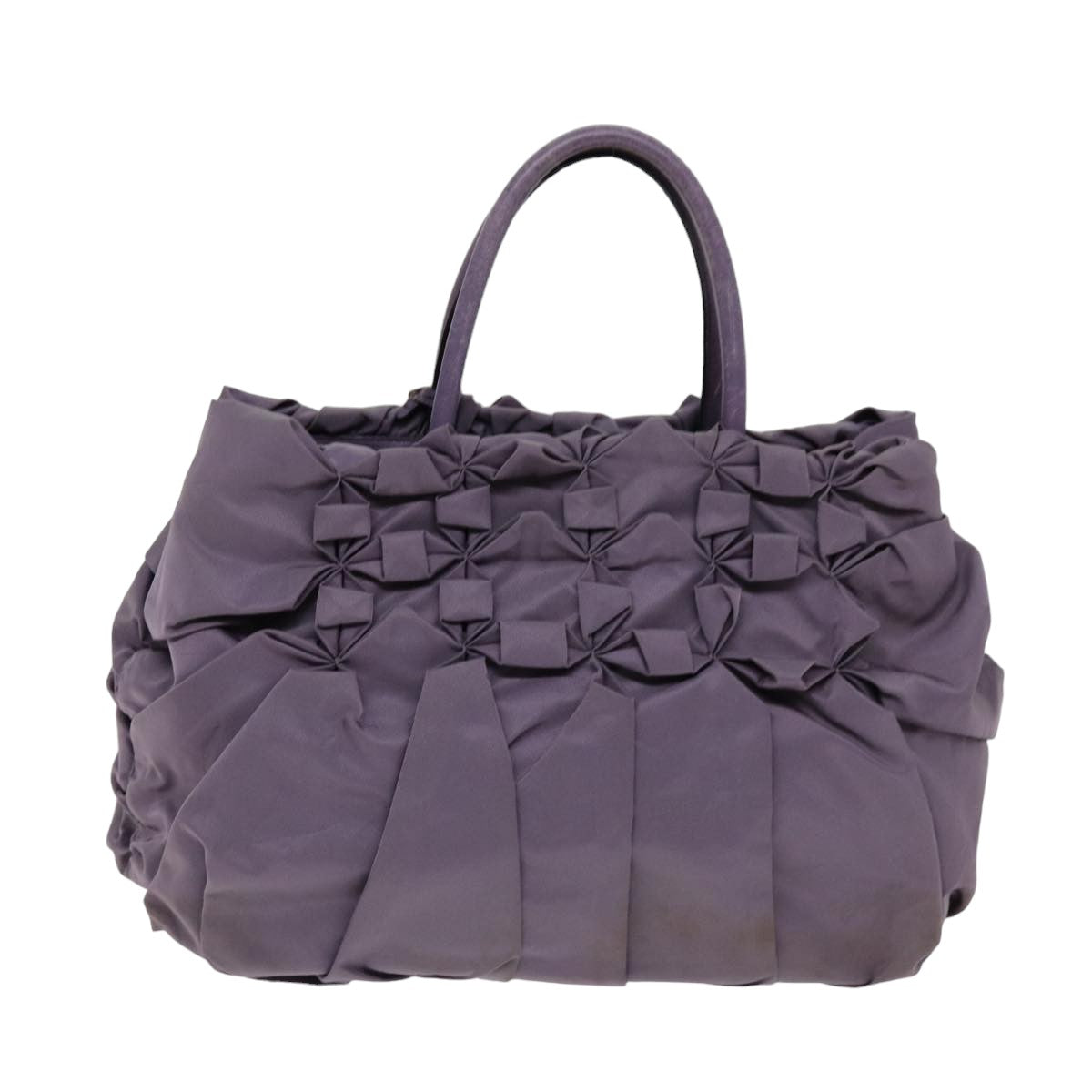 PRADA Hand Bag Nylon Purple Auth 75585 - 0
