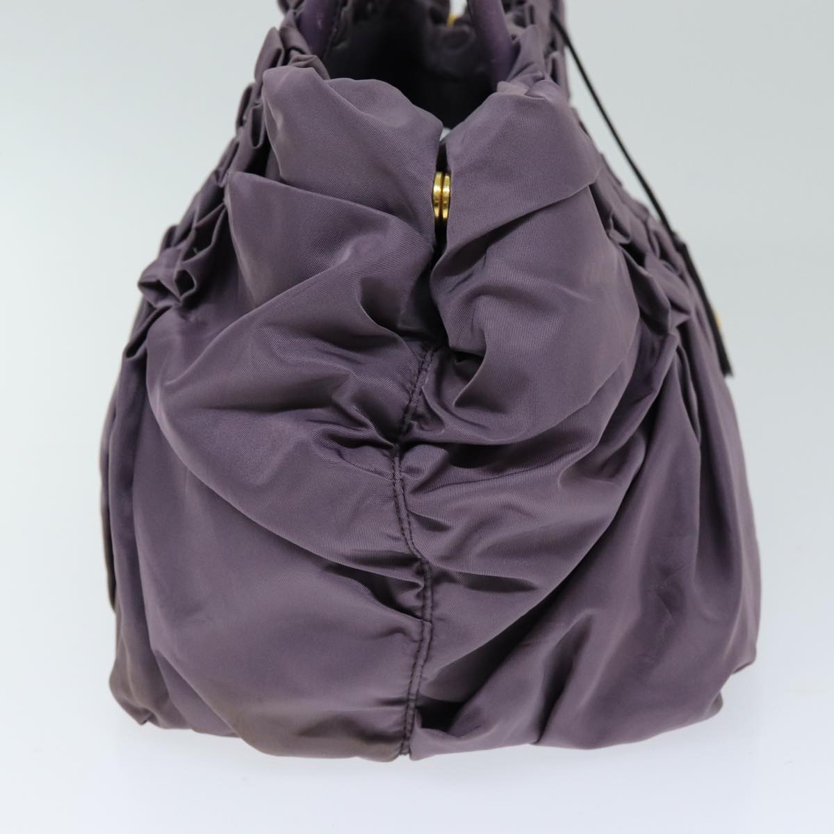 PRADA Hand Bag Nylon Purple Auth 75585