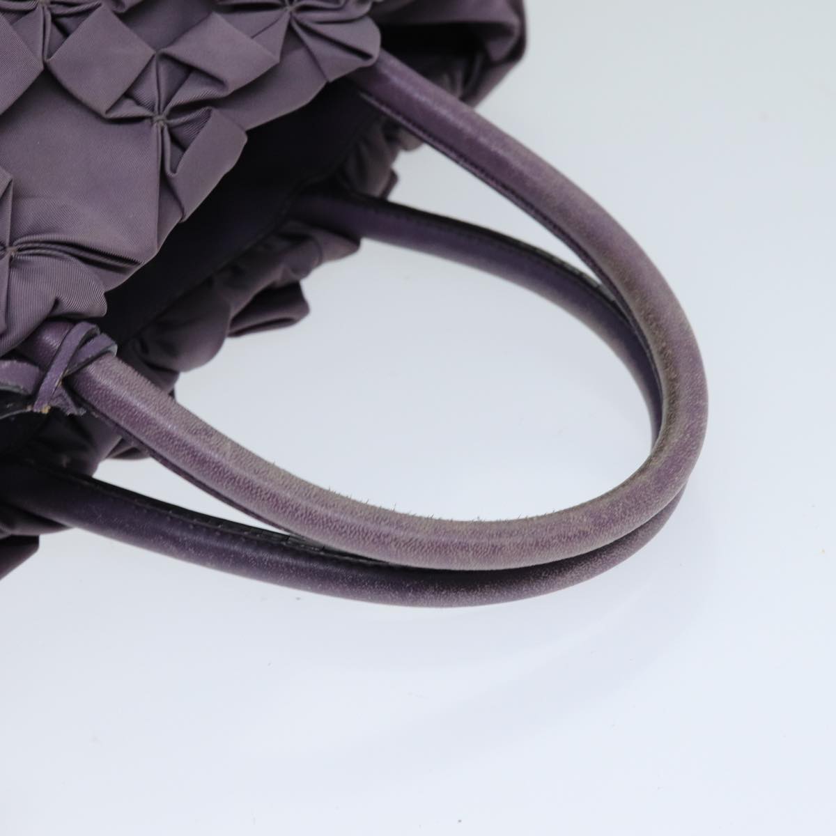 PRADA Hand Bag Nylon Purple Auth 75585