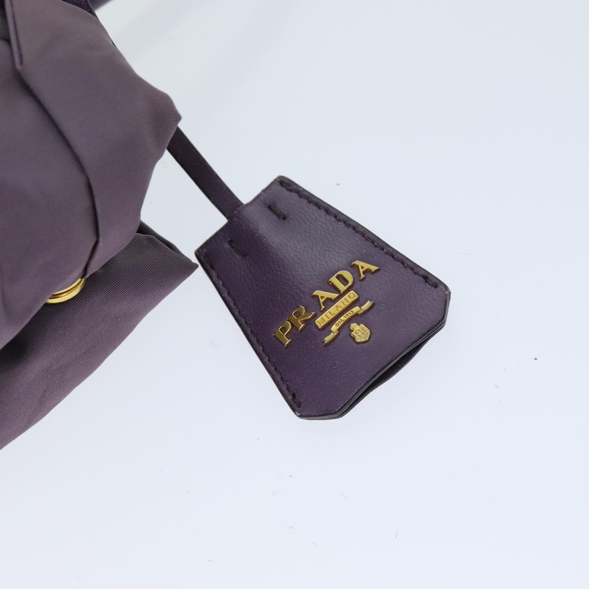 PRADA Hand Bag Nylon Purple Auth 75585