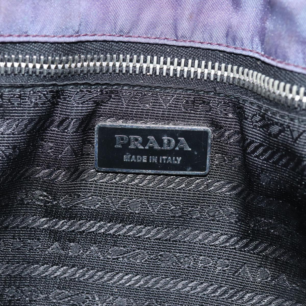 PRADA Tote Bag Nylon Purple Auth 75586