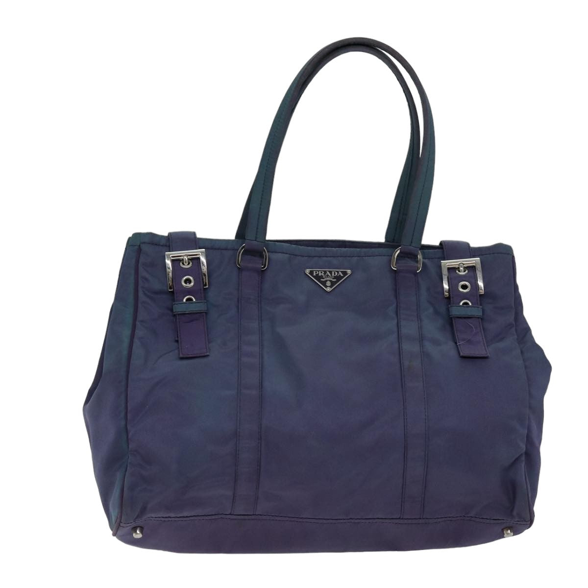 PRADA Tote Bag Nylon Purple Auth 75586