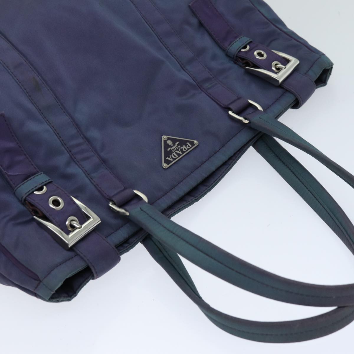 PRADA Tote Bag Nylon Purple Auth 75586