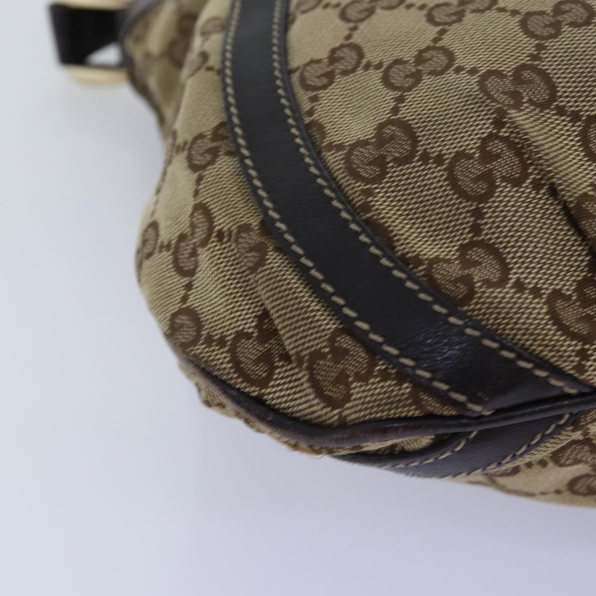 GUCCI GG Canvas Shoulder Bag Beige 203257 Auth 75598