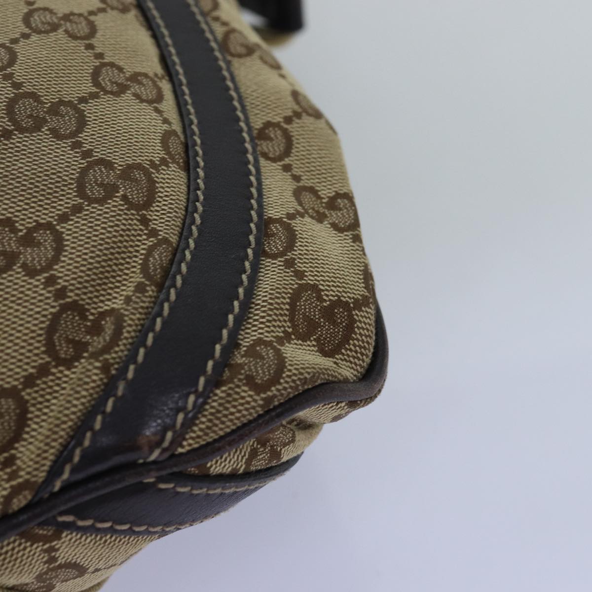 GUCCI GG Canvas Shoulder Bag Beige 203257 Auth 75598