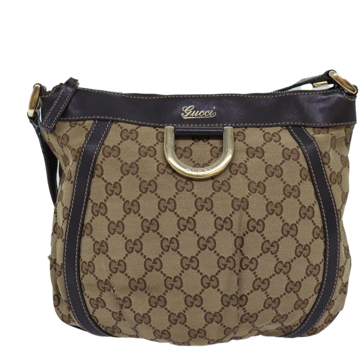 GUCCI GG Canvas Shoulder Bag Beige 203257 Auth 75598