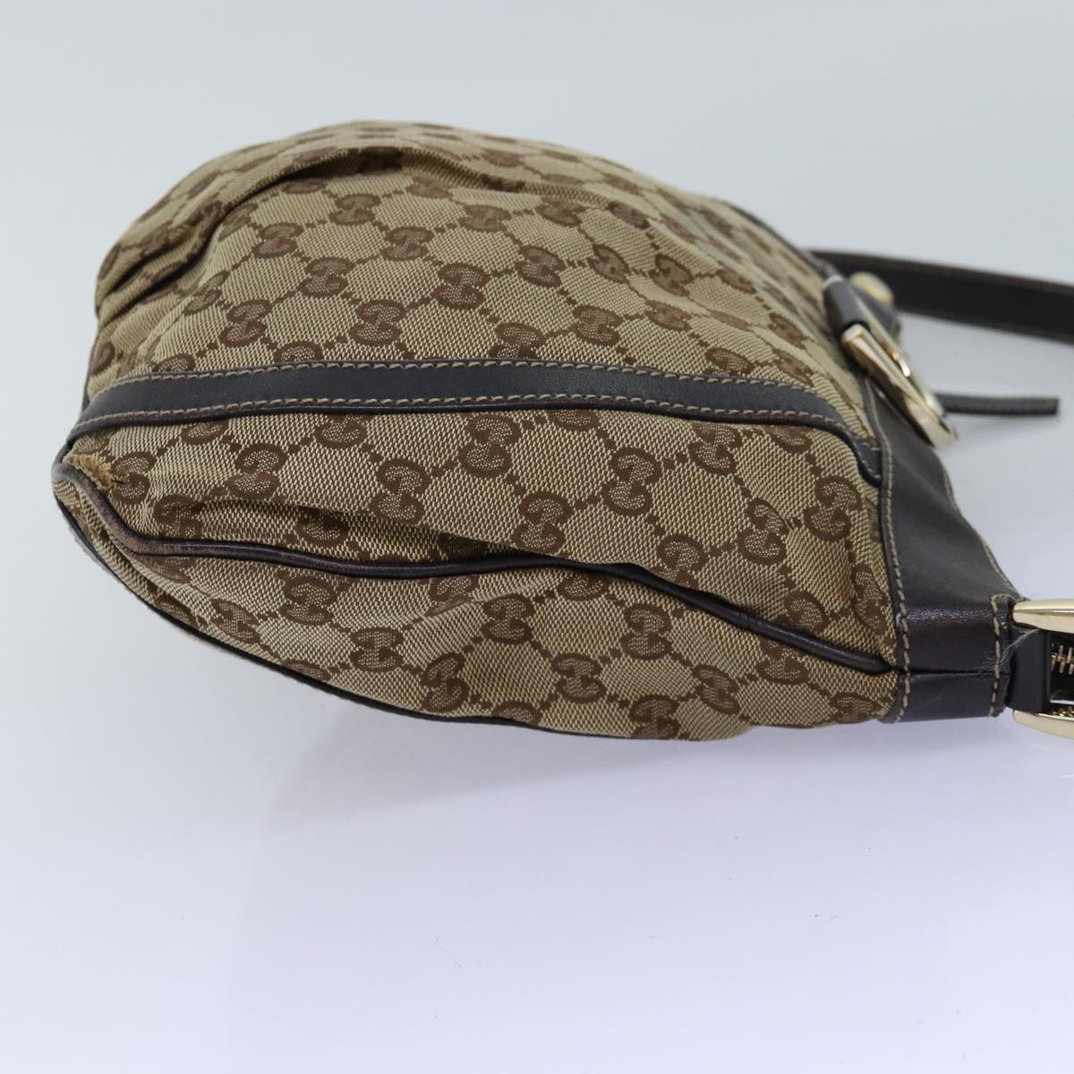 GUCCI GG Canvas Shoulder Bag Beige 203257 Auth 75598