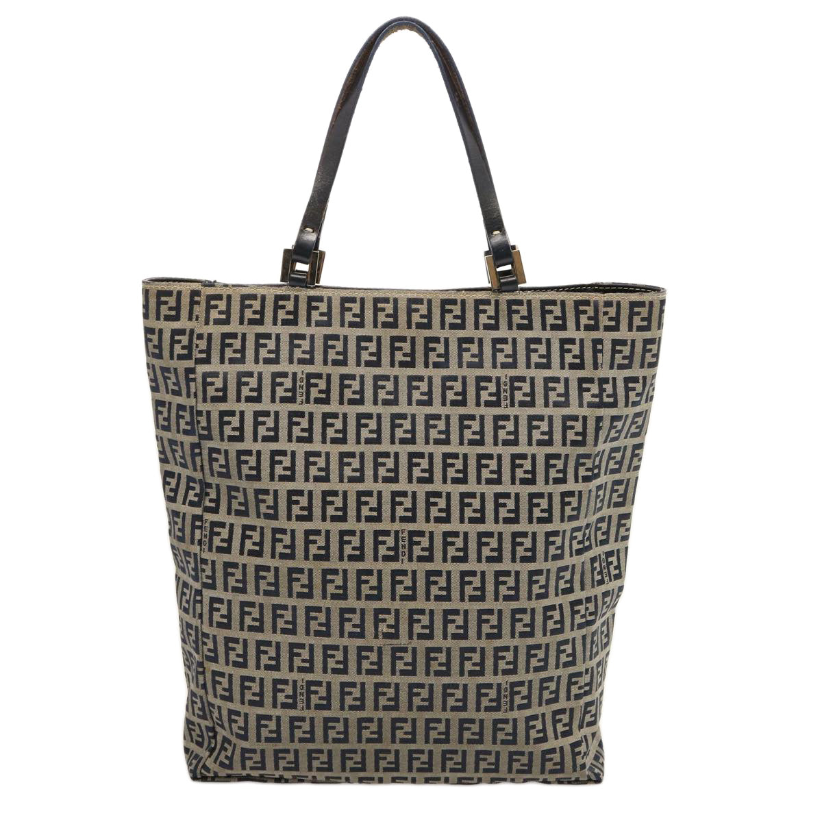 FENDI Zucchino Canvas Tote Bag Navy Auth 75609 - 0