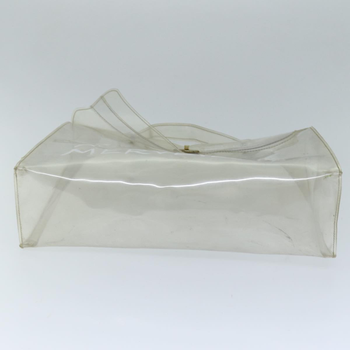 HERMES Vinyl Kelly Hand Bag Vinyl Clear Auth 75612