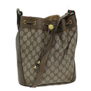 GUCCI Web Sherry Line GG Supreme Shoulder Bag Beige Red 41 02 034 Auth 75621-1