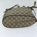 GUCCI Web Sherry Line GG Supreme Shoulder Bag Beige Red 41 02 034 Auth 75621-5