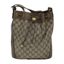 GUCCI Web Sherry Line GG Supreme Shoulder Bag Beige Red 41 02 034 Auth 75621-13