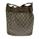 GUCCI Web Sherry Line GG Supreme Shoulder Bag Beige Red 41 02 034 Auth 75621-2