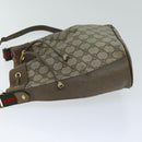 GUCCI Web Sherry Line GG Supreme Shoulder Bag Beige Red 41 02 034 Auth 75621-4