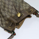 GUCCI Web Sherry Line GG Supreme Shoulder Bag Beige Red 41 02 034 Auth 75621-6